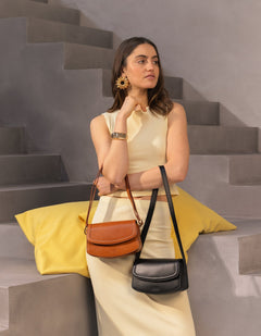 Kendalini Classic Leather Bag Black