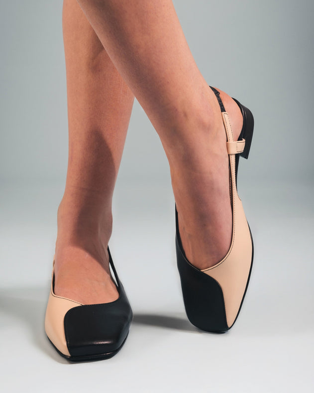 Diana Ballerinat Musta / Beige