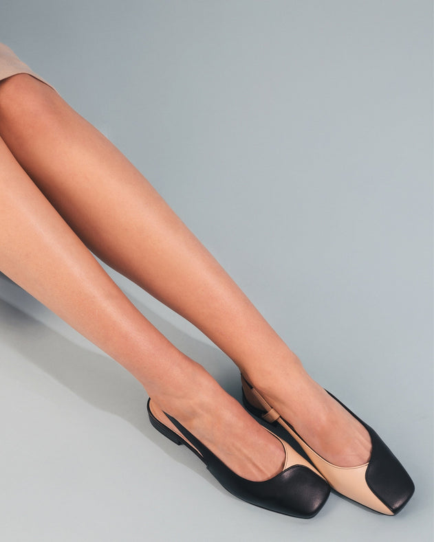 Diana Ballerinat Musta / Beige