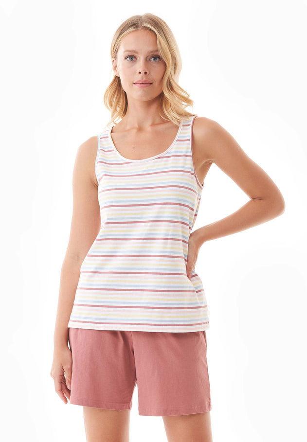 Steella Shorts Pyjama Set Multi Colour / Clay