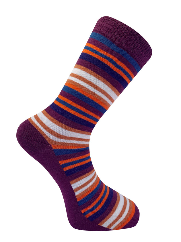 Stripe GOTS Organic Cotton Socks Terracotta