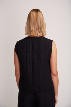 Aneto Padded Vest With Front Embroidery