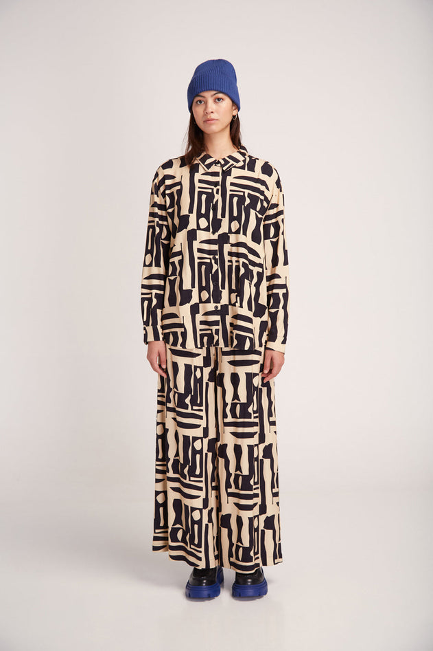 Iya Viscose Shirt Jonc Black Print