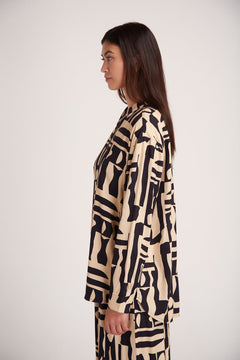 Iya Viscose Shirt Jonc Black Print
