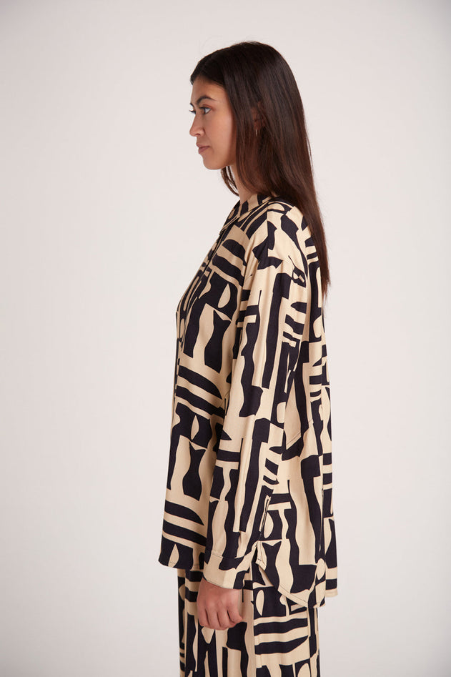 Iya Viscose Shirt Jonc Black Print