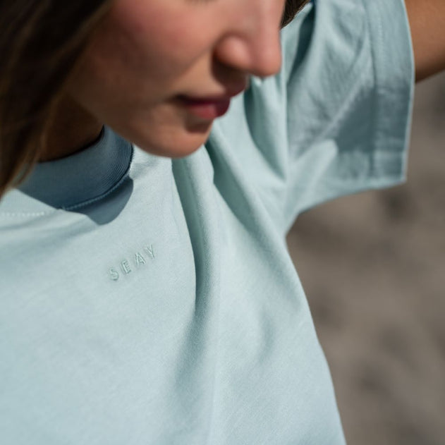 SEAY Women's T-Shirt Mint Green Delavé