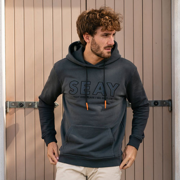 SEAY Hoodie Black Delavé