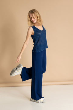 Vera Ribbed Pants Navy