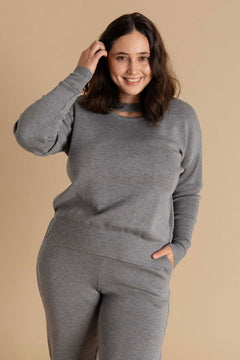 Rotondo Merino Jumper Light Grey