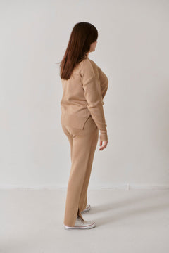 Ora & Rotondo Merino Co-ord Beige