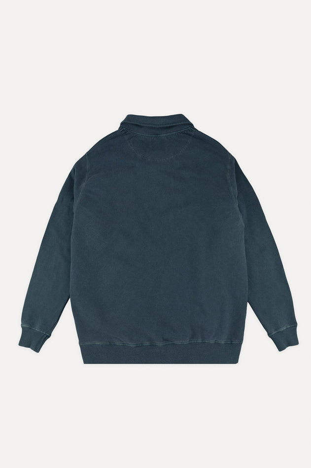 Men's Sauce Pigment Quarter Zip Sweater Elm Green –