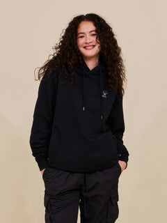 Cartel Scallop Embroidered Hoodie Black