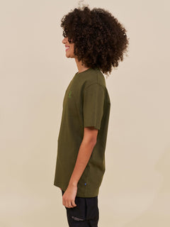 Cartel Scallop Embroidered T-Shirt Army Green