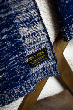 The Hemp & Wool Scarf  Blue