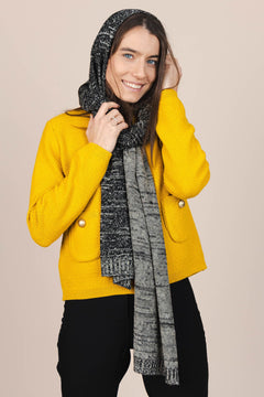 The Hemp & Wool Scarf  Black