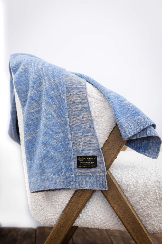 The Hemp & Wool Scarf  Sky Blue