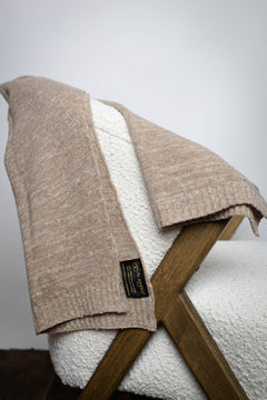 The Hemp & Wool Scarf  Beige