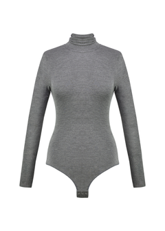 Belle Turtleneck Bodysuit Grey