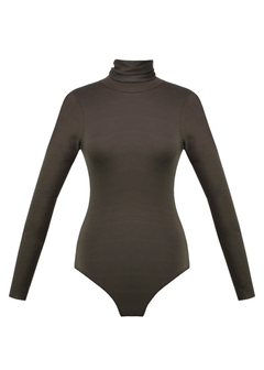 Belle Turtleneck Bodysuit - Brown