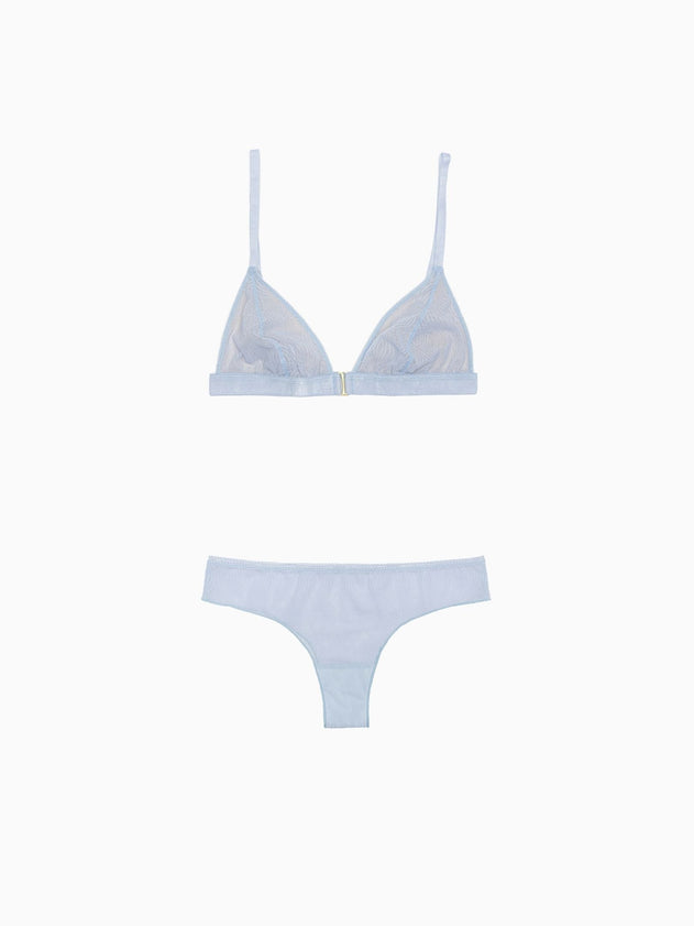 The Esme Bra & Panty Mist Blue