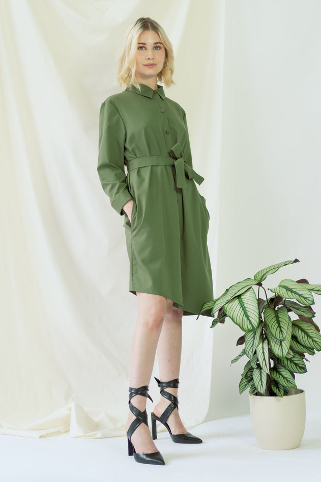 Zabel Dress Olive Green