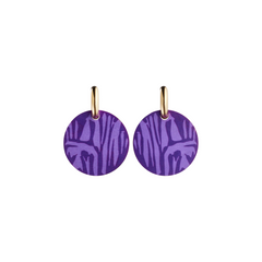 Forever Loving Wooden Earrings Lilac/Gold