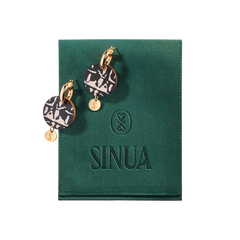 Forever Growing Wooden Earrings Green/Gold