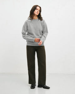 Smiling Knit Sweatshirt Grey Melange