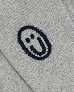 Smiling Knit Sweatshirt Grey Melange