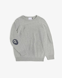 Smiling Knit Sweatshirt Grey Melange