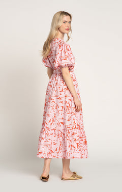 Baranya Ruffled Wrap Dress Horsemen Pink