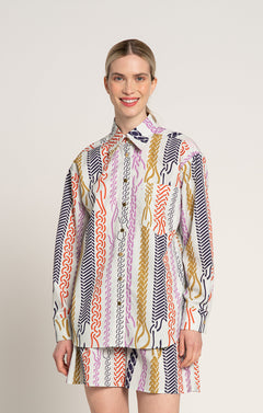 Csutak Oversized Poplin Shirt Braid Mint
