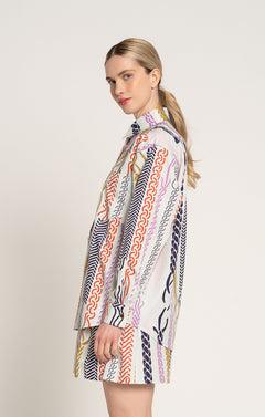 Csutak Oversized Poplin Shirt Braid Mint