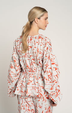 Gulyas Voluminous Sleeve Blouse Horsemen Mint