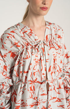 Gulyas Voluminous Sleeve Blouse Horsemen Mint