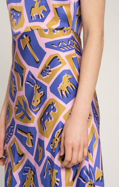 Panyva Sleeveless Midi Dress Totem Pink