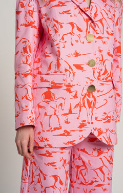 Pingal Oversized Blazer Horsemen Pink