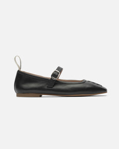 Mother Ballerinas Black Leather