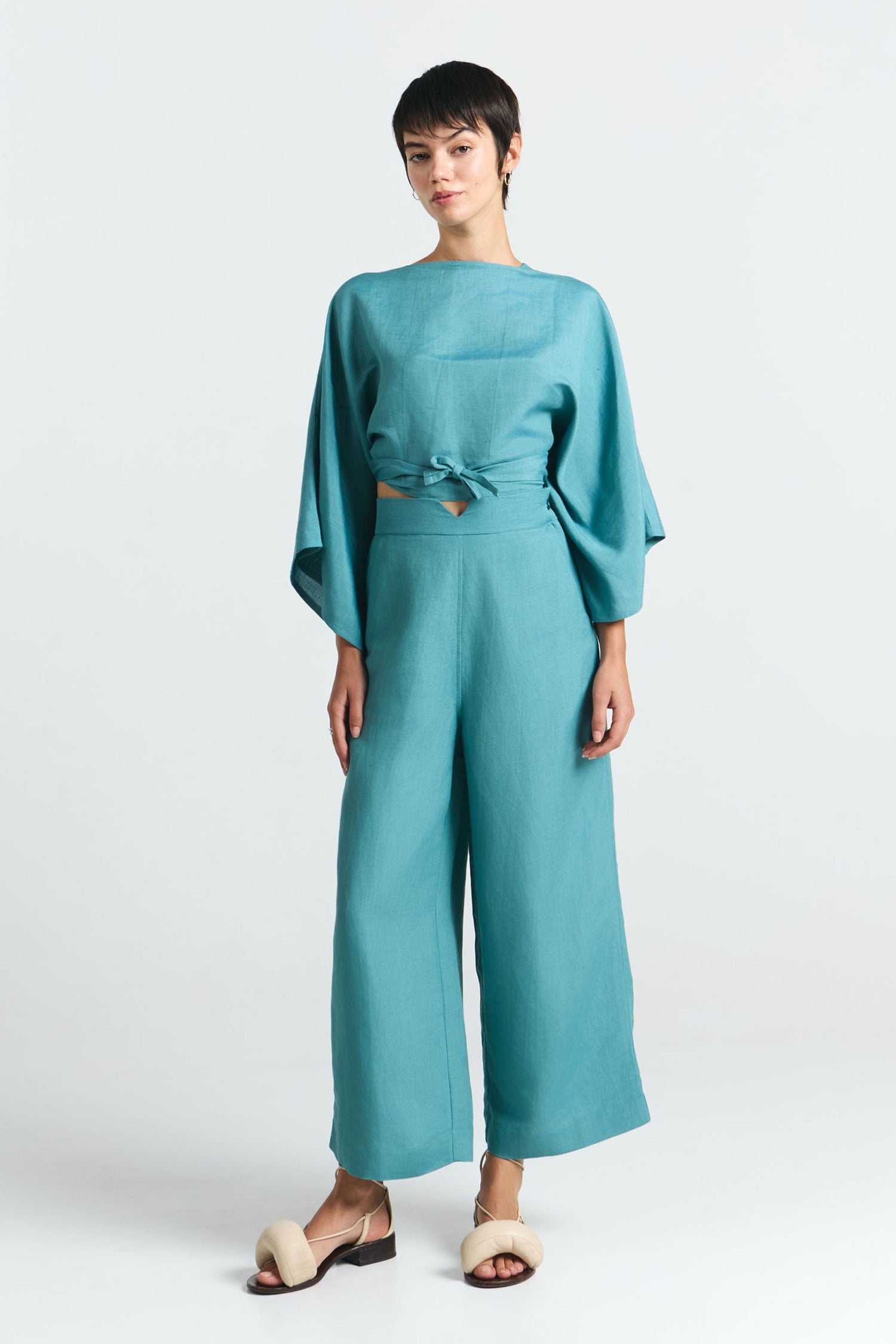 Bauta Wrap Blouse Blue