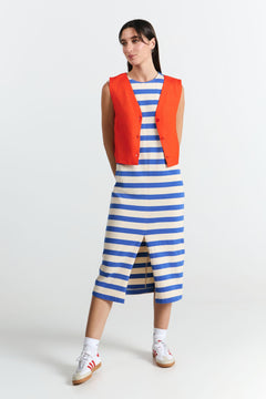 Sayula Dress Blue Stripes