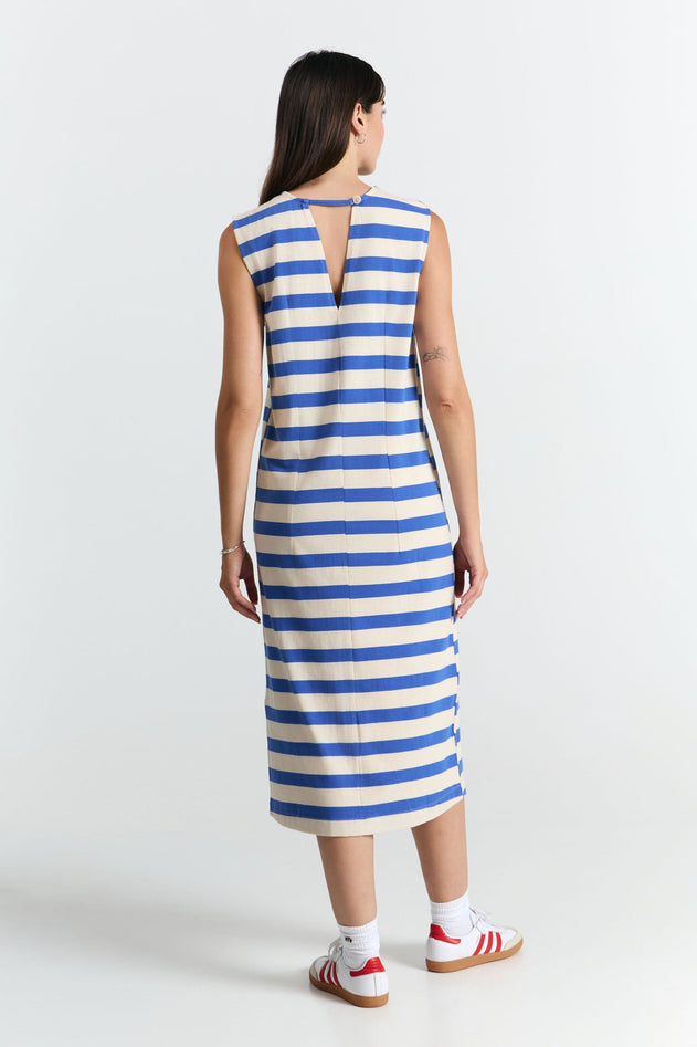 Sayula Dress Blue Stripes