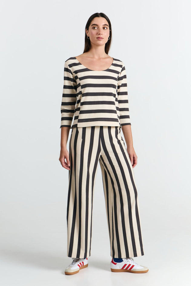 Bonao Top Black Stripes