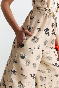 Danli Multiposition Jumpsuit Fauna Print