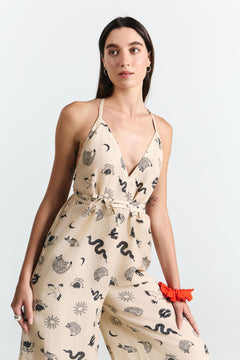 Danli Multiposition Jumpsuit Fauna Print