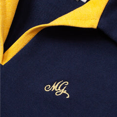 Pique Polo Dress Navy Blue