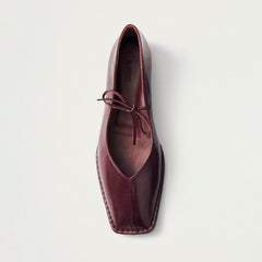 Sway Leather Ballet Flats Burgundy