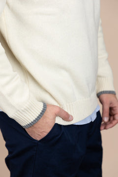 The Rodna 100% Wool Crewneck White