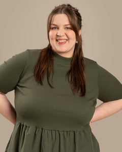 Poplin T-Shirt Dress Khaki