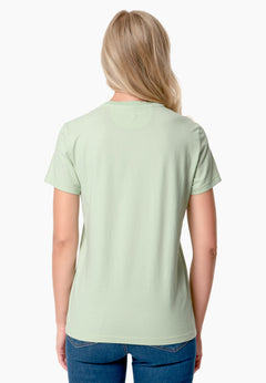 Women's Basic Round Neck T-Shirt Foam Green