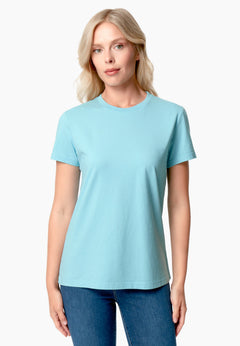 Women's Basic Round Neck T-Shirt Turquoise Blue